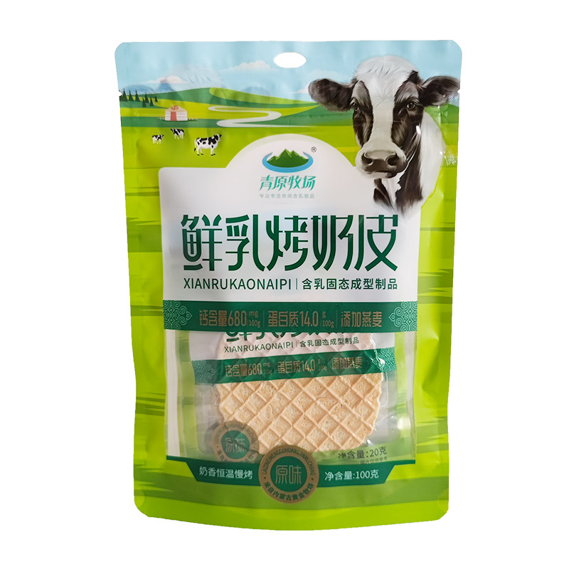 青原牧场鲜乳烤奶皮100g袋装原味休闲零食小吃奶片酥脆内蒙古特产
