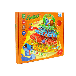 智蔻3d立体蛇梯棋游戏蛇梯桌游蛇棋棋盘动物乐园飞行棋小蛇爬楼梯