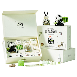 熊猫文创香薰蜡烛礼盒礼品送女生闺蜜生日礼物实用高级感小众摆件