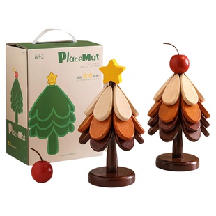 圣诞树隔热垫一棵树餐桌摆件防烫杯锅垫乔迁氛围布置装饰创意礼物