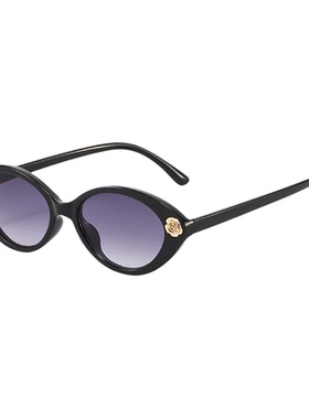 小花朵装饰凹造型女绿色太阳眼镜