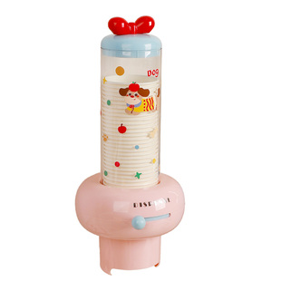 一次性杯子取杯器壁挂滑动式台面饮水机水杯收纳盒纸杯取杯置物架