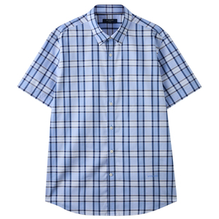 SCOFIELD男装26年夏季新品日常通勤时尚格纹穿搭100%棉短袖衬衫男