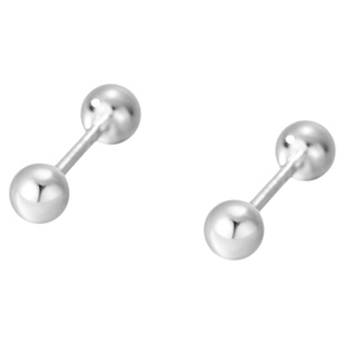 素泊集s999纯银豆豆耳钉女耳洞养耳棒耳环小众精致螺丝日常耳饰