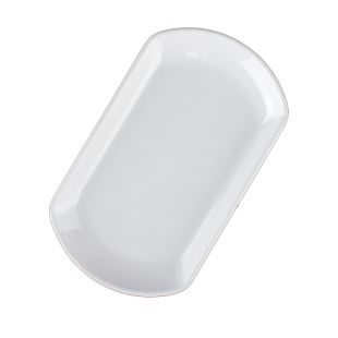 丰美A5料密胺盘子10寸长方形圆角盘 白色凉菜盘仿瓷餐盘塑料P020