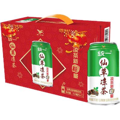 统一官方仙草12罐礼盒装植物饮料
