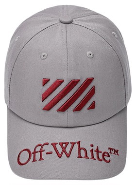 OFF-WHITE™官方旗舰店帽子男款鸭舌帽灰色潮牌棒球帽2026新款秋