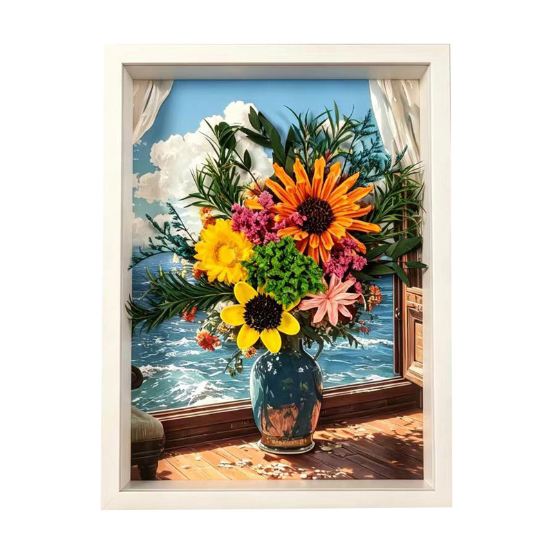 云南真干花永生花束成品相框装饰画摆件闺蜜教师节日乔迁高级礼物