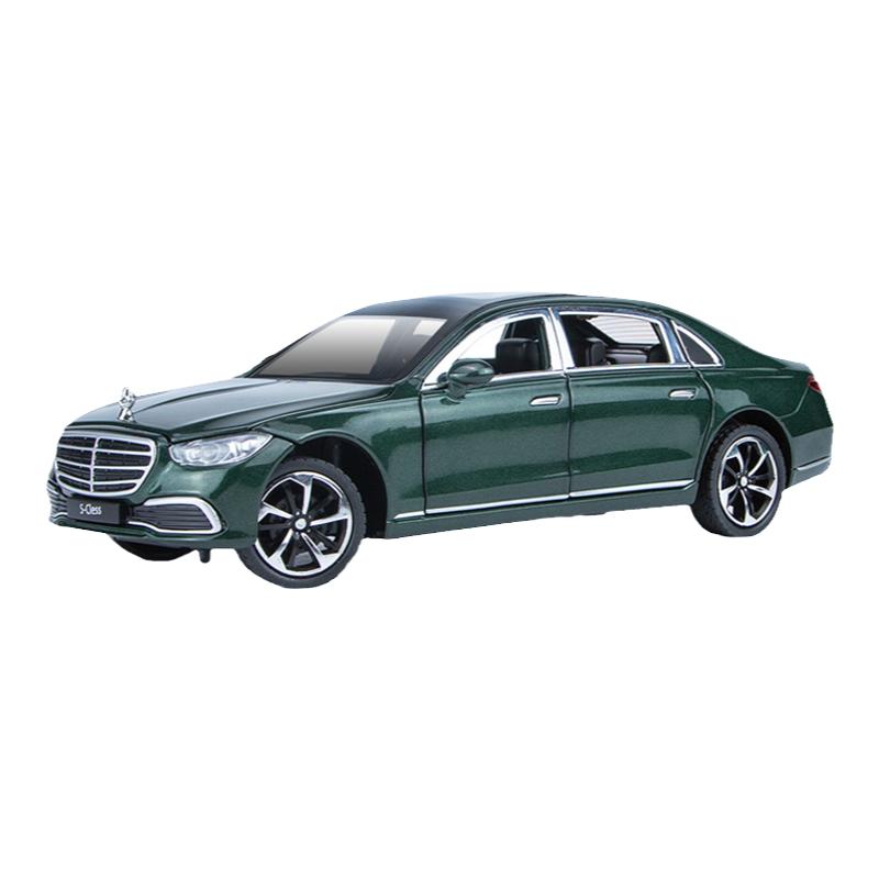奔驰S400L轿车合金汽车模型仿真1:24/32声光回力儿童玩具车礼物