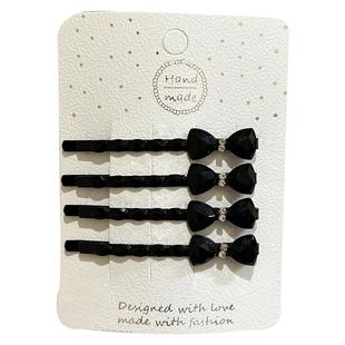 黑色前额刘海一字侧边夹发夹子头饰品头碎发卡子女后脑勺成人整理