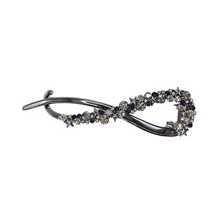 轻奢水钻满天星麦穗发夹女后脑勺金属盘发神器青蛙扣扭夹发卡头饰