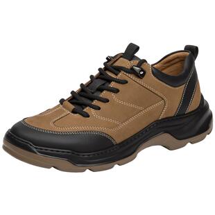 【1099元2件】沙驰男时尚休闲皮鞋磨砂牛皮运动户外轻底男鞋百搭