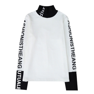 秋冬款高尔夫服装女高领打底衫长袖T恤显瘦弹力紧身透气加绒保暖