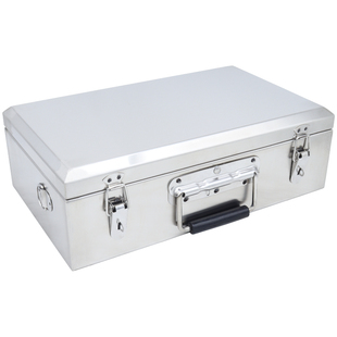 304不锈钢工具箱加厚304大号家用手提收纳箱子五金多功能防水定制