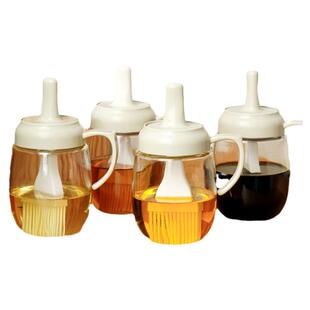 把手油刷油瓶一体玻璃带瓶壶耐高温家用厨房烧烤烙饼神器硅胶刷子