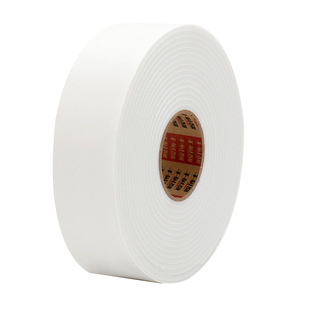 胶博士泡棉双面胶高粘度强力胶布纸批发固定加厚墙面KT广告牌专用木板相框固定白色泡沫胶条两面海绵双面胶带