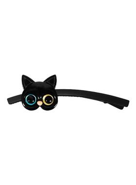 可爱异瞳小黑猫发夹边夹鸭嘴夹子