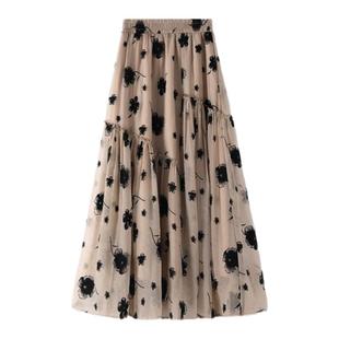 服装纸样裁剪图1707款松紧腰拼接A字半身裙diy样板图纸1:1设计