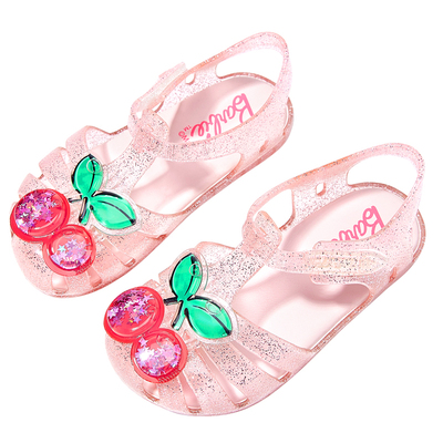 芭比女童凉鞋沙滩鞋儿童果冻鞋