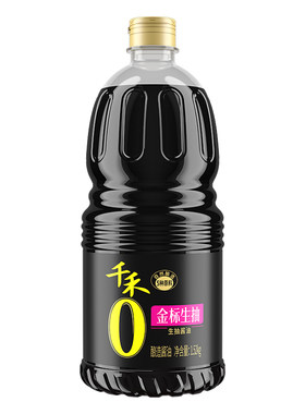 千禾金标生抽酱油1.52kg/瓶配料炒菜酿造增香头道黄豆鲜味味精