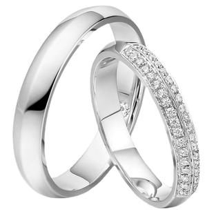 DRTRUE LOVE浪漫誓约结婚对戒铂金戒指B09007/B09008