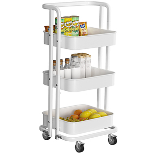 佳帮手小推车多层收纳架卫生间厨房卧室移动置物架落地零食书架子
