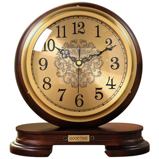高级感座钟2025新款轻奢实木摆台式钟表客厅复古老式高端时钟摆件