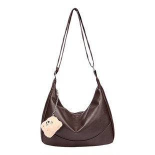 星期六2026新款托特包软皮黑色百搭斜挎包女款通勤腋下包包大容量