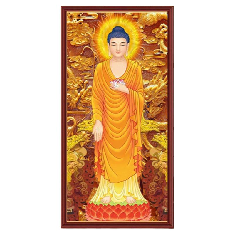 十字绣释迦牟尼接引图如来佛祖