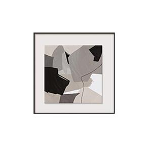 现代简约餐厅装饰画高级感黑白卧室客厅壁画抽象艺术餐桌墙面挂画