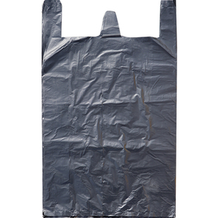 加厚医疗医院用黑色背心式平口生活垃圾袋医院家用商用手提大号