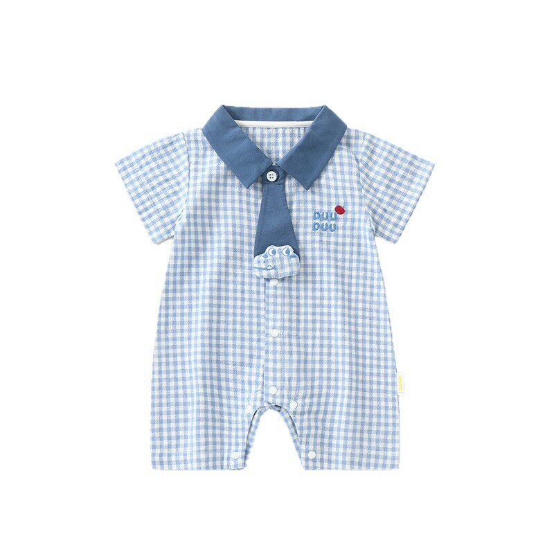 【撤柜专区】品牌专柜 婴幼儿卡通短袖连体衣轻薄夏装哈衣爬服