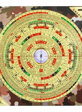 三合罗盘高精度专业彩绘高级随身指南针初学者八卦定位罗经仪