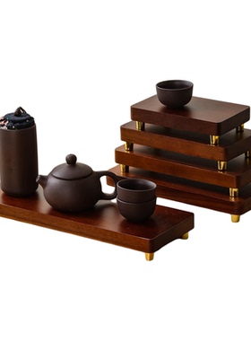 件中式实木花瓶佛像奇石茶具