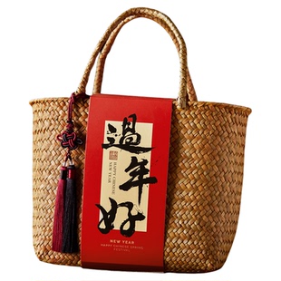 2026马年新年高档手提篮礼盒包装盒曲奇饼干牛轧太妃糖果礼品盒空