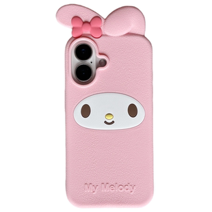 @BOBBY PLANET日本新品~立体硅胶卡通melody可爱粉色少女美乐蒂适用iPhone17promax手机壳苹果1543可爱礼物16