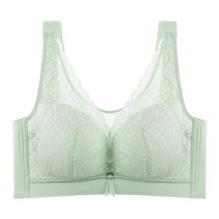 CD大码大胸显小薄杯透气背心抹胸聚拢上托内衣调整型无磁文胸