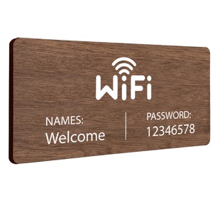 WIFI提示牌订制网红简约文艺风创意工作室墙贴指示牌贴牌美容院无线网覆盖密码贴纸餐厅酒店标牌标识牌定制