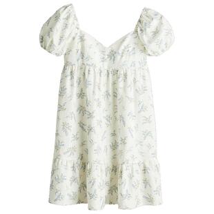 HM女装连衣裙25春季波嬉风短款泡泡袖法式设计感碎花裙1275471