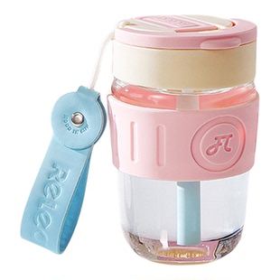 物生物玻璃杯水杯女生高颜值高硼硅咖啡杯2026新款便携式随手杯子