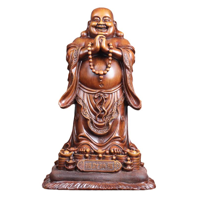 招财纳福弥勒佛佛像摆件福到财到店铺公司乔迁开业送礼办公室摆设