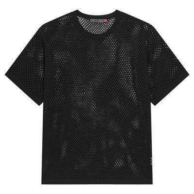 Fun2025春夏线下商场同款街舞短袖T恤针织网状潮酷个性上衣