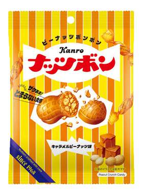日本进口甘乐焦糖花生味酥脆硬糖