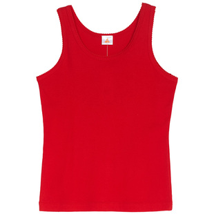 铜牛秋冬精梳罗纹女红背心内衣女VB078