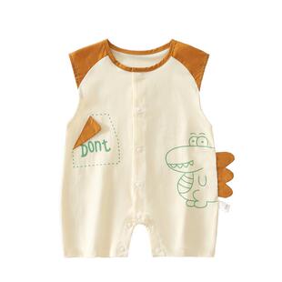 婴儿衣服夏薄款连体衣婴幼儿宝宝夏天无袖超萌夏日a类6家居服男宝