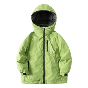男童冬季多巴胺户外冲锋衣羽绒服2025新款儿童装防水防寒加厚外套
