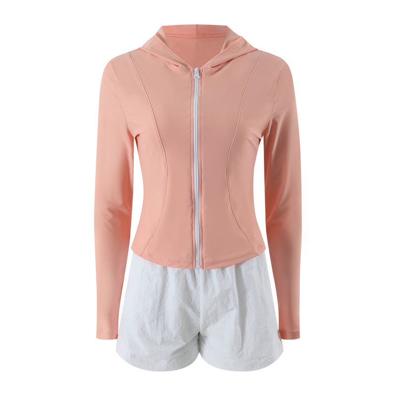 女连帽轻薄防晒潜水服游泳衣