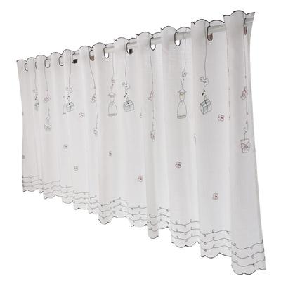 半帘短帘北欧纱帘阳台飘窗厨房帘