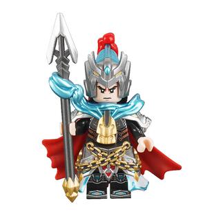 库造工作室收藏级赵云人仔积木三国演义国潮拼装玩具蜀国五虎上将