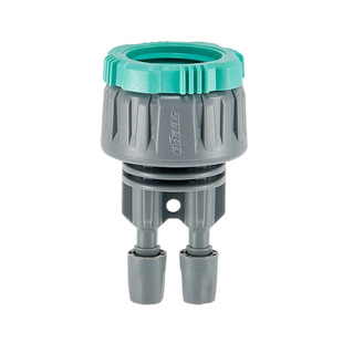 植客zeego 6410龙头接毛管双出接头微喷灌溉系统喷淋滴灌设备园艺